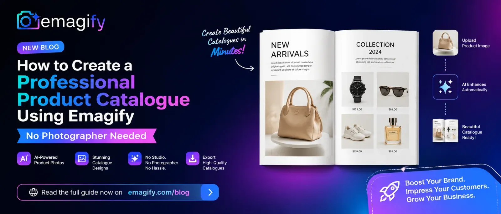 How to Create a Professional Product Catalogue Using Emagify - No Photographer Needed